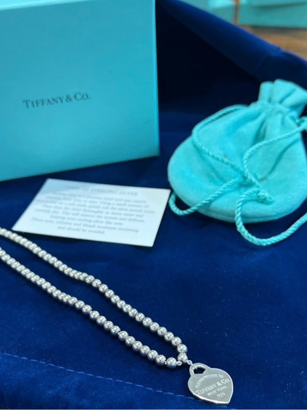 Tiffany & Co. Sterling Silver Heart Tag Necklace